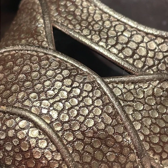 CELINE Metallic Shoes Leather Pumps size 38 Italian